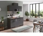 K&uuml;che K&uuml;chenzeile Singlek&uuml;che Eiche York Grau Oliver 150 cm Respekta