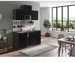 K&uuml;che K&uuml;chenzeile Singlek&uuml;che Eiche York Schwarz Oliver 150 cm Respekta