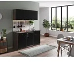 K&uuml;che K&uuml;chenzeile Singlek&uuml;che Eiche York Schwarz Oliver 150 cm Respekta