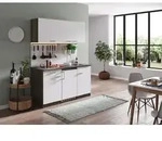 K&uuml;che K&uuml;chenzeile Singlek&uuml;che Eiche York Wei&szlig; Oliver 150 cm Respekta