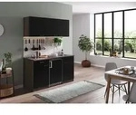 K&uuml;che K&uuml;chenzeile Singlek&uuml;che Eiche York Schwarz Oliver 150 cm Respekta