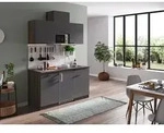 K&uuml;che K&uuml;chenzeile Singlek&uuml;che Eiche York Grau Oliver 150 cm Respekta