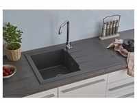 Küchenspüle Einbauspüle Spüle Granit Mineralite 81 x 50 Grau Respekta Alineo