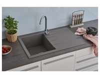 Küchenspüle Einbauspüle Spüle Granit Mineralite 80 x 50 Grau Respekta Houston