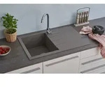 K&uuml;chensp&uuml;le Einbausp&uuml;le Sp&uuml;le Granit Mineralite 80 x 50 Grau Respekta Houston