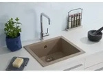 K&uuml;chensp&uuml;le Einbausp&uuml;le Sp&uuml;le Granit Mineralite 50x44 Beige Respekta Ohio