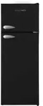 K&uuml;hlschrank freistehend 171 Liter 4* Gefrierfach Retro 144 cm schwarz Respekta
