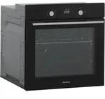 Backofen autark Einbau Herd Grill Hei&szlig;luft LED Timer Ofen Schwarz Respekta