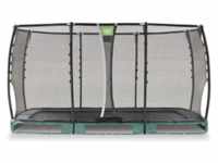 EXIT Trampolin Allure Premium Ground 366 x 214 cm grün + Premium Netz