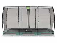 EXIT Trampolin Allure Classic Ground 366 x 214 cm grün + Netz