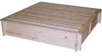 Sandkasten mit Sitzb&auml;nken und Deckel Biedrax 115 x 140 x 30 cm Farbe: Natur