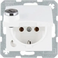 Berker 47631909, Berker 47631909 Schuko Steckdose Matt Steckklemme Klappdeckel