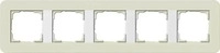 Gira 0215417, Gira 0215417 Abdeckrahmen 5-fach Gira E3 Sand/Reinwei&szlig;