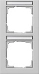 Gira 110237, Gira 110237 Abdeckrahmen 2-fach senkrecht Beschriftungsfeld E2...