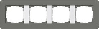 Gira 0214413, Gira 0214413 Abdeckrahmen 4-fach Gira E3 Dklgrau/Reinwei&szlig;