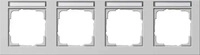 Gira 109437, Gira 109437 Abdeckrahmen 4-fach waagerecht Beschriftungsfeld E2...