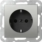 Gira 4183600, Gira 4183600 SCHUKO-Steckdose mit Shutter SRK System 55 Edelstahl