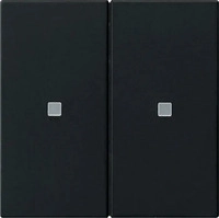 Gira 5107005, Gira 5107005 KNX RF Bedienaufsatz 2-fach System 55 Schwarz matt