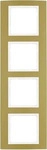 Berker 10143046, Berker 10143046 Rahmen 4-fach B.3 Alu gold/Polarwei&szlig;