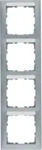 Berker 10149959, Berker 10149959 Rahmen 4fach senkrecht mit Beschriftungsfeld...