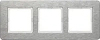 Berker 10236083, Berker 10236083 Rahmen 3-fach waagerecht Q.7 Edelstahl Metall