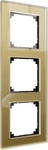 Merten MEG4030-2341, Merten MEG4030-2341 Echtglasrahmen 3-fach Gold M-Plan