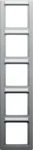 Berker 10156014, Berker 10156014 Rahmen 5-fach mit Beschriftungsfeld senkrecht...