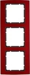 Berker 10133012, Berker 10133012 Rahmen 3-fach B.3 Alu rot/anthrazit