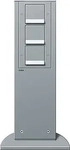 Gira 134126 E-S&auml;ule 3x Schuko Shutter 491 mm Gira Energies&auml;ule Farbe Alu
