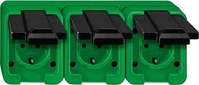Merten 229377, Merten 229377 SCHUKO-Dreifach-Steckdose Gr&uuml;n Agrar