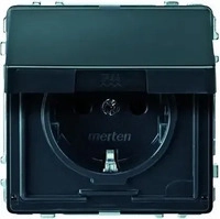 Merten MEG2310-7214, Merten MEG2310-7214 SCHUKO-Steckdose mit Klappdeckel