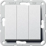 Gira 284426, Gira 284426 Wipptaster BS 3-fach Schlie&szlig;er System 55 Farbe Alu