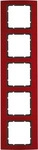 Berker 10153012, Berker 10153012 Rahmen 5-fach B.3 Alu Rot/Anthrazit