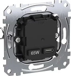 Merten MEG4366-0130 USB-Ladeeinsatz Typ 1x USB C mit Power-Delivery-Technologie...