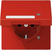 JUNG LS1520NAKLKORT, Jung LS1520NAKLKORT SCHUKO-Steckdose mit Klappdeckel Rot...