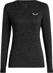 Salewa 27454, SALEWA Damen Shirt PUEZ MELANGE DRY W L/S TEE black out melange female