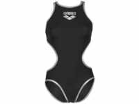 ARENA Damen Sport Badeanzug One Biglogo, BLACK-SILVER_R, 38