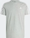 Adidas IC9337, ADIDAS Herren Shirt Essentials Single Jersey 3-Streifen MGREYH/WHITE