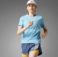 Adidas IK5020, ADIDAS Damen T-Shirt Own the Run 3-Streifen SEBLUB female