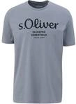S.OLIVER s.Oliver Herren T-Shirt - Basic, Logoprint, Rundhals, Baumwolle