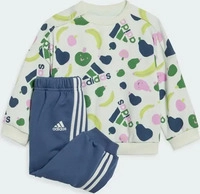 Adidas IQ4065, ADIDAS Kinder Sportanzug Essentials Allover Print Kids Grau