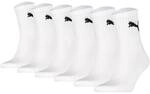 PUMA Unisex Sportsocken, 6er Pack - Short Crew Socks, ECOM, Logo, einfarbig