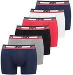 LEVIS Levi's Herren Boxer - Sportswear Boxer Brief, ECOM, Cotton Stretch, 6er Pack