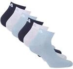 FILA Unisex Quarter Socken, 6er Pack - Kurzsocken, Training, Sport, Logo (2x 3 Paar)