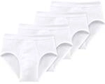SCHIESSER Herren Slips 4er Pack - Feinripp, Sportslip, Cotton Essentials