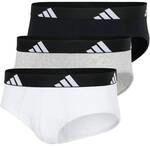 ADIDAS adidas Herren Slip, 3er Pack - Briefs, Active Flex Cotton, Logo, einfarbig