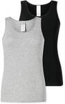 SCHIESSER Damen Tops, 2er Pack - 2Pack Tr&auml;gertops, Unterhemd, Stretch Cotton, uni