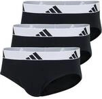 ADIDAS adidas Herren Slip, 3er Pack - Briefs, Active Flex Cotton, Logo, einfarbig