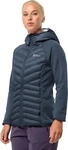 Jack Wolfskin 1710863, JACK WOLFSKIN Damen Unterjacke ROUTEBURN PRO HYBRID W Grau