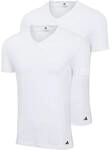 ADIDAS adidas Herren T-Shirts, 2er Pack - V-Neck Shirt Active Flex Cotton, einfarbig